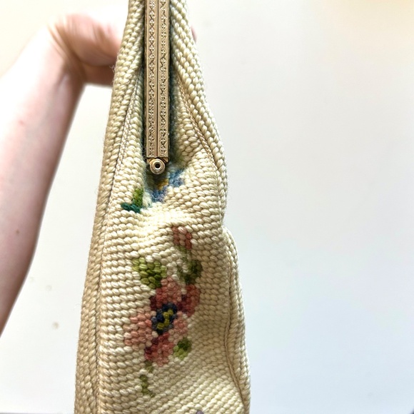 Vintage hand done Needlepoint Purse – Christine Custom Bags (Detroit, MI) Bunny - Picture 8 of 16